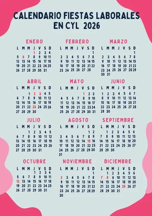 Calendario Fiestas laborales en Castilla y Le&oacute;n 2026