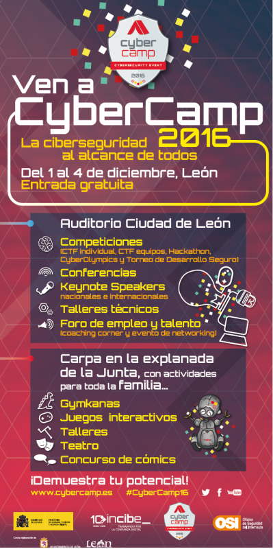 CyberCamp 2016 en León, la ciberseguridad se acerca a todos los públicos