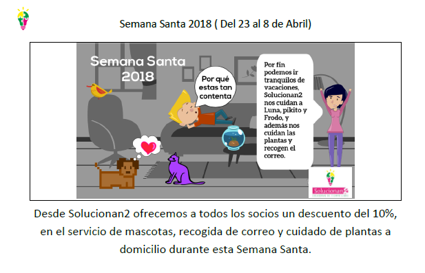 Promoción de Solucionan2 para esta Semana Santa (23 al 8 de abril)