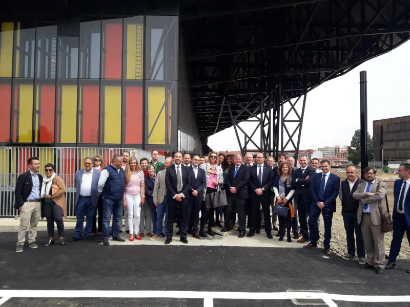 Medio centenar de empresarios del CEL visitan el Palacio de Exposiciones de la mano del alcalde de León