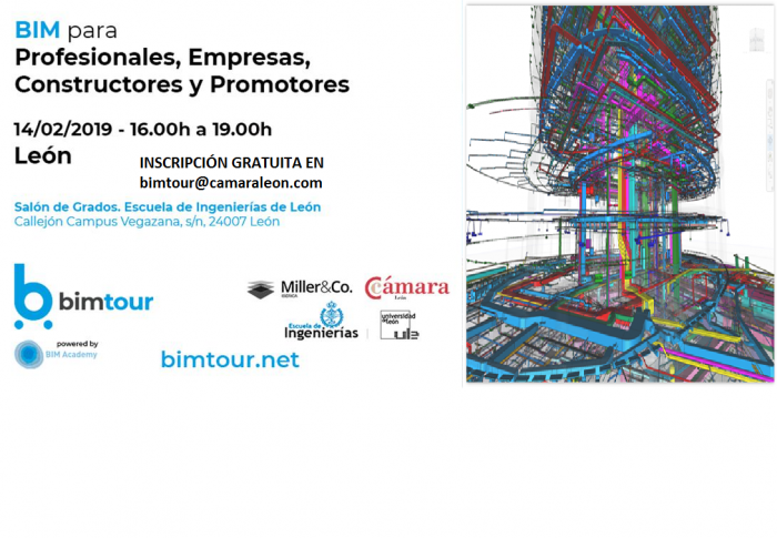 BIM TOUR en León el 14 de febrero para profesionales, empresas, constructores y promotores