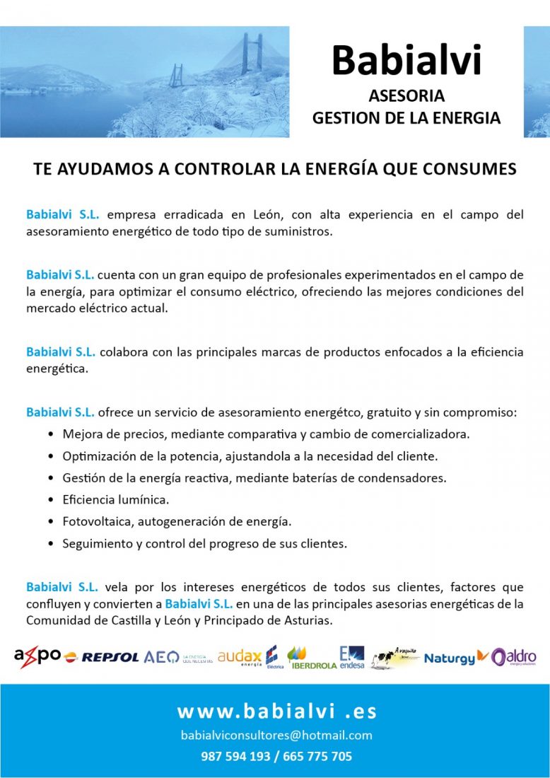 Babialvi Consultores te ayuda a controlar la energía que consumes