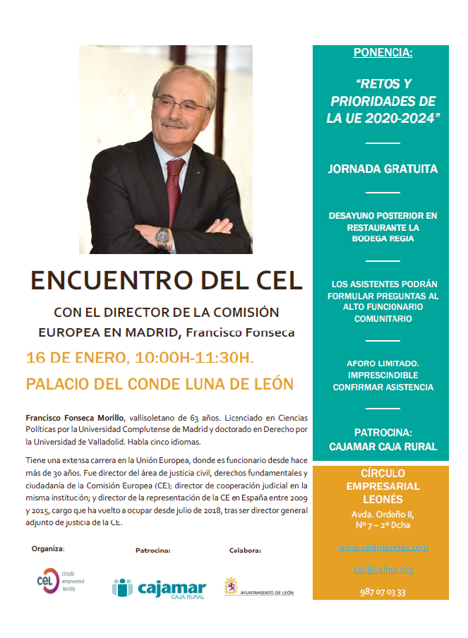 Encuentro del CEL con el Director de la Comisión Europea en Madrid, Francisco Fonseca