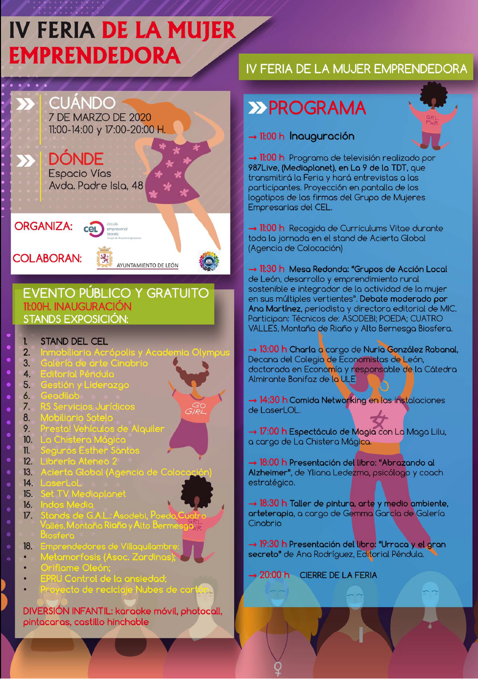 4ª Feria de la Mujer Emprendedora, 7 de marzo, Espacio Vías