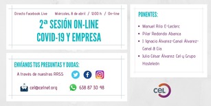 2ª Sesión on-line: Covid-19 y empresa, diferentes perspectivas de abordaje. 8 abril de 12h a 13h