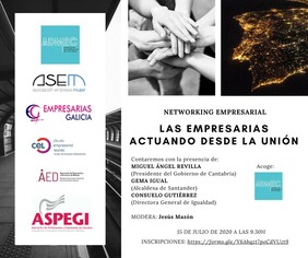 Networking Empresarial: Las empresarias actuando desde la unión, 15 julio, 9:30h.