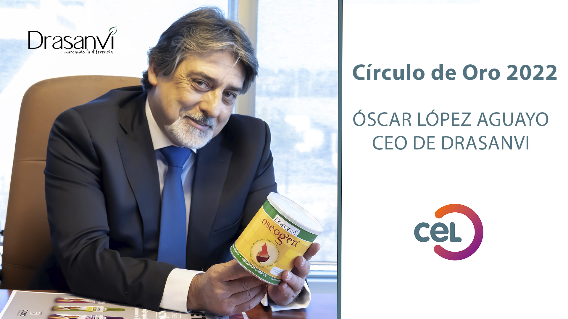 Óscar López Aguayo, CEO de Drasanvi, premiado con el Círculo de Oro 2022 del CEL